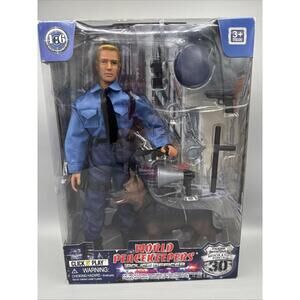 World Peacekeepers 12" Police Officer Patrol Dog 1/6 Click Play Articulated